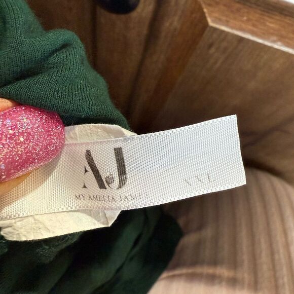 Amella James XXL Hunter Green Maternity Pants - Picture 4 of 7